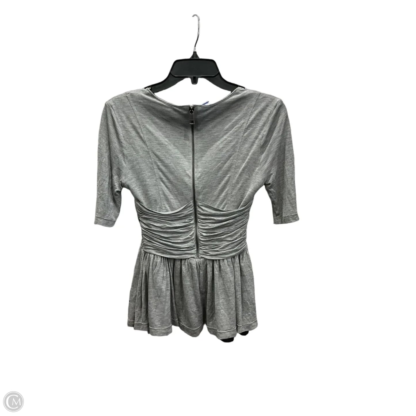 Top Short Sleeve Luxury Designer By Burberry In Grey, Size: S