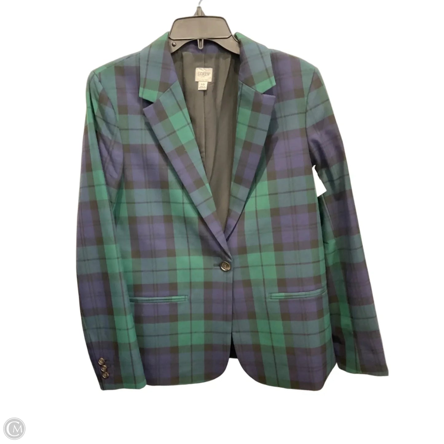 Blazer By J. Crew In Plaid Pattern, Size: M