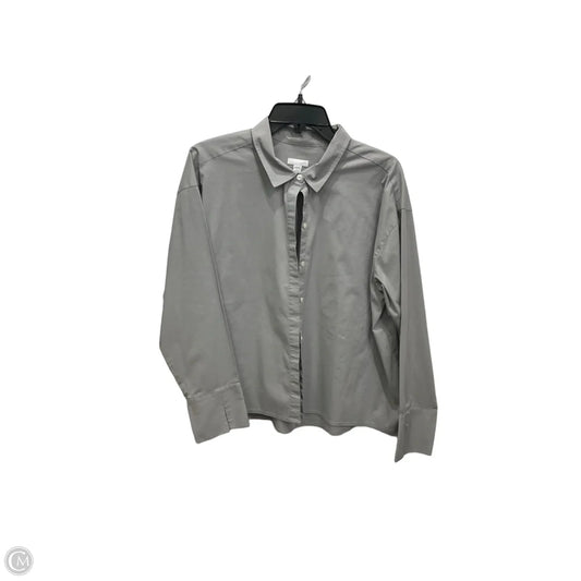 Blouse Long Sleeve By J. Jill In Grey, Size: Lp