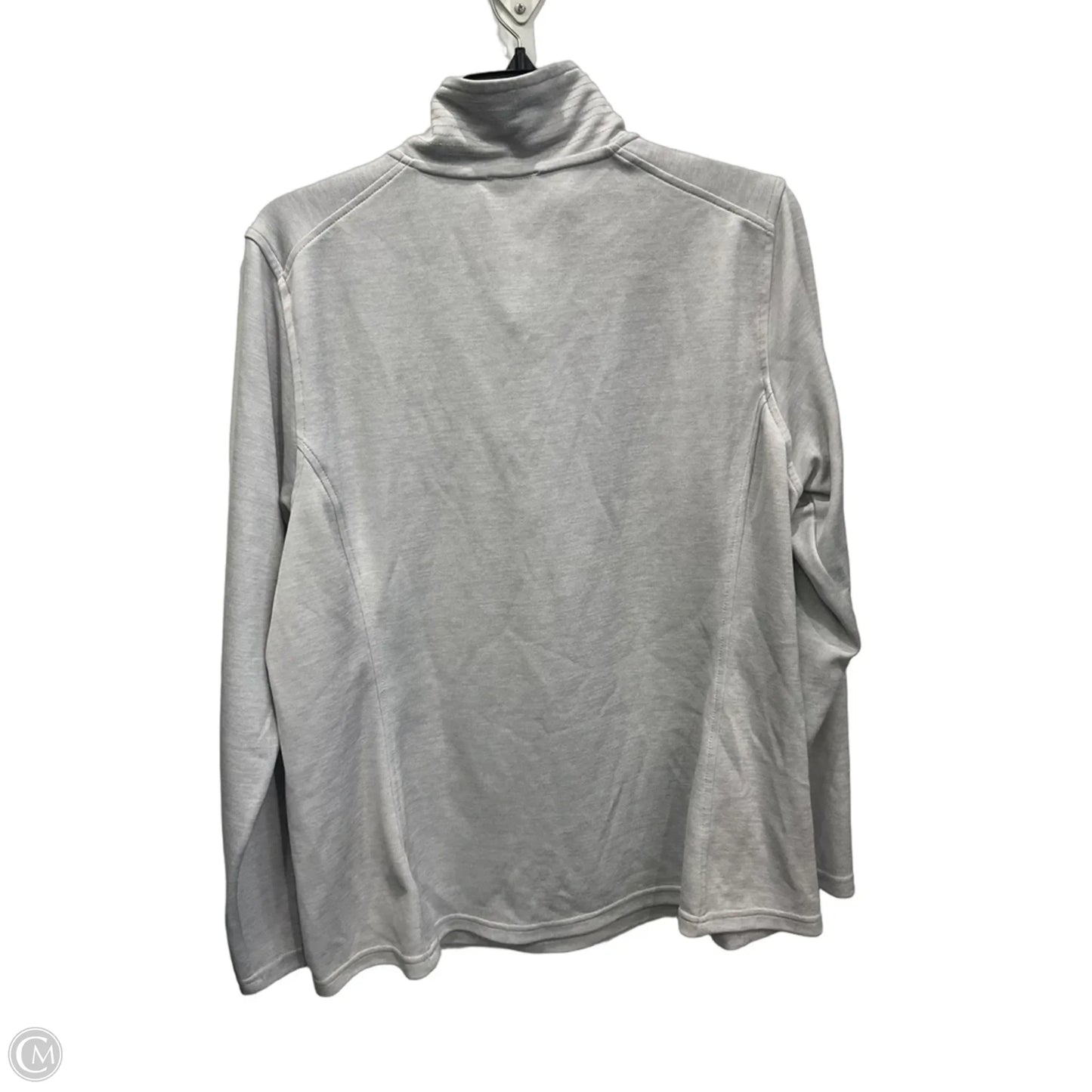 Athletic Top Long Sleeve Collar By The North Face In Grey, Size: Xl