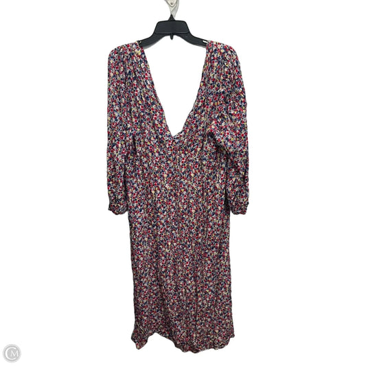 Dress Casual Midi By H&m In Multi-colored, Size: L