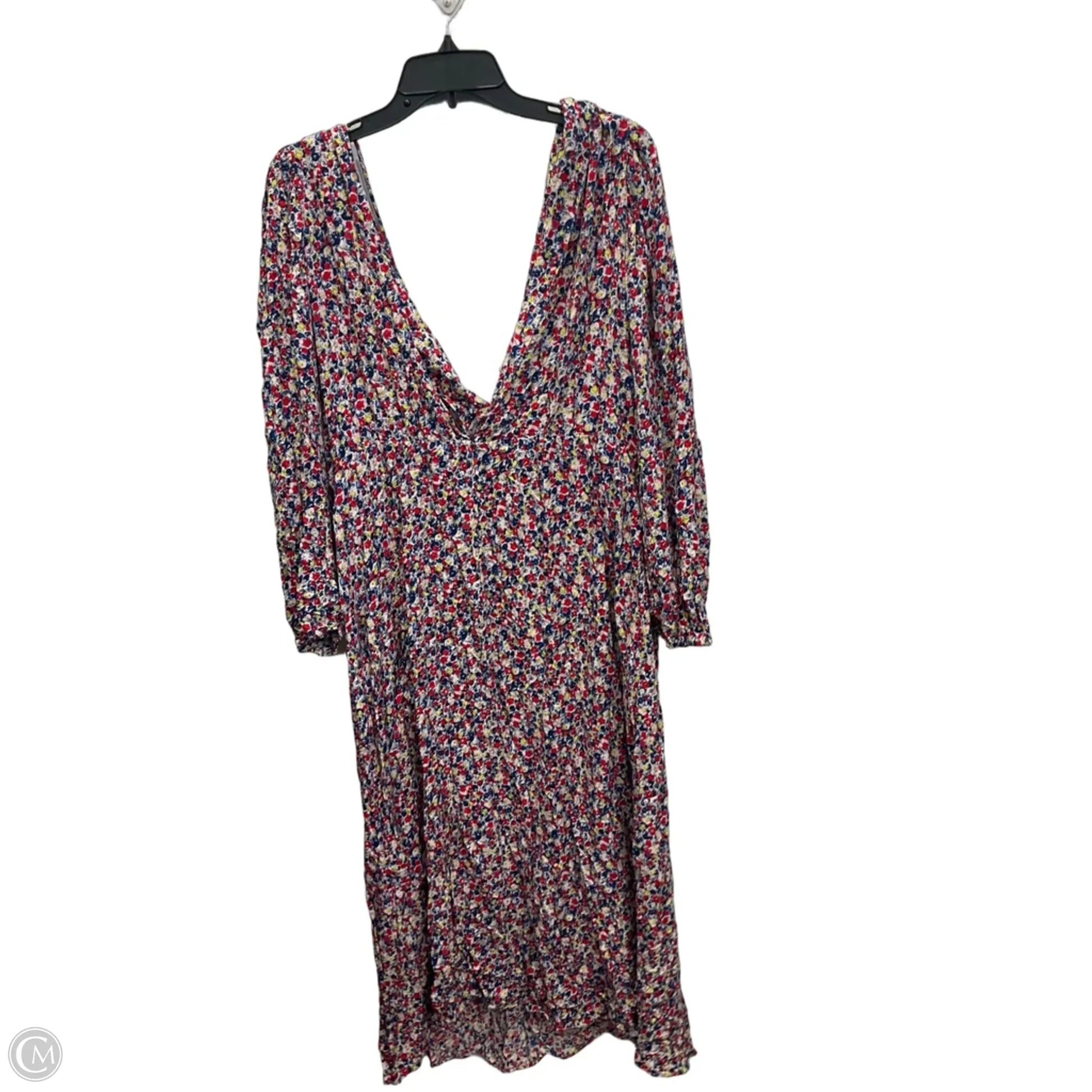 Dress Casual Midi By H&m In Multi-colored, Size: L