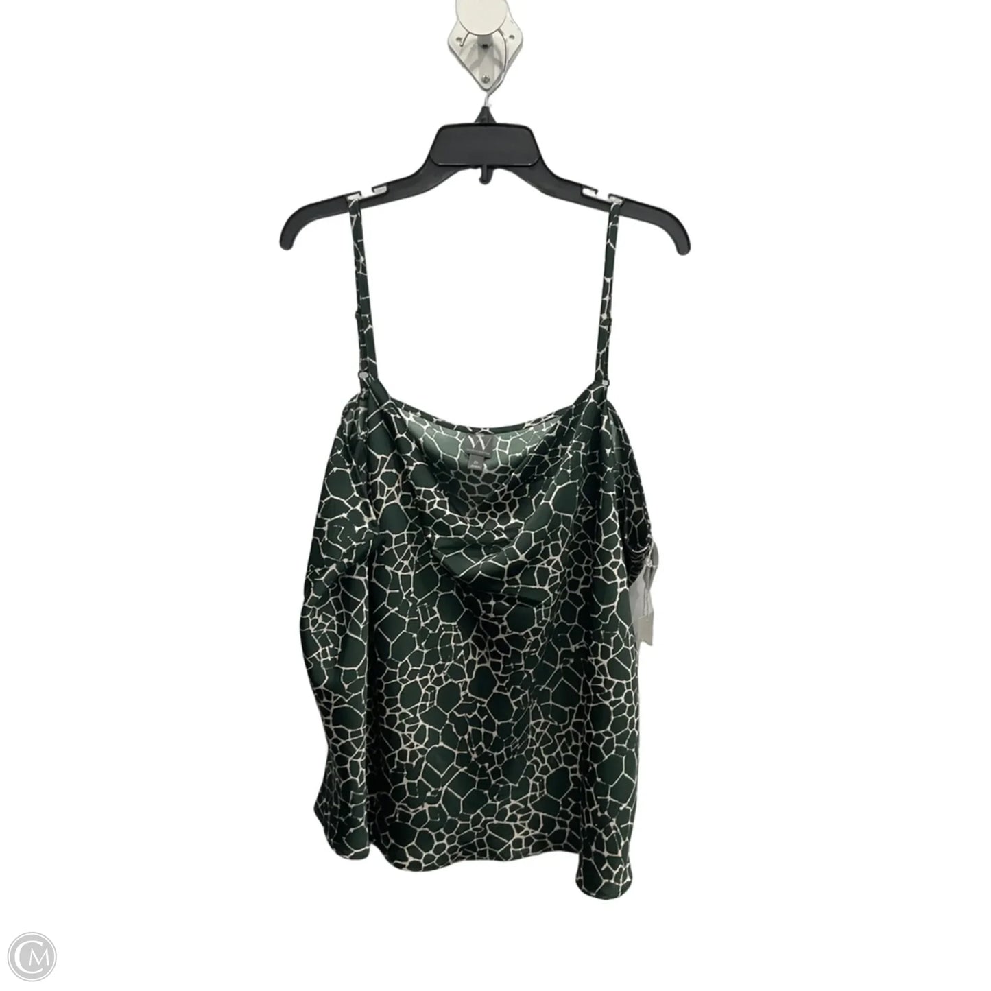 Top Sleeveless By Worthington In Green, Size: 2x