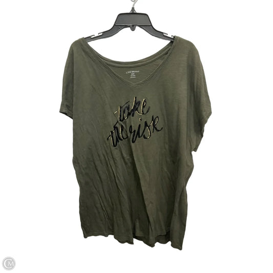 Top Short Sleeve By Lane Bryant In Green, Size: 3x