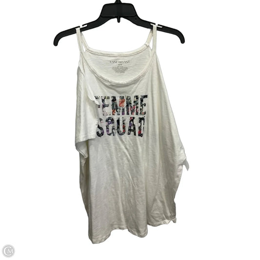 Top Sleeveless Basic By Lane Bryant In White, Size: 3x