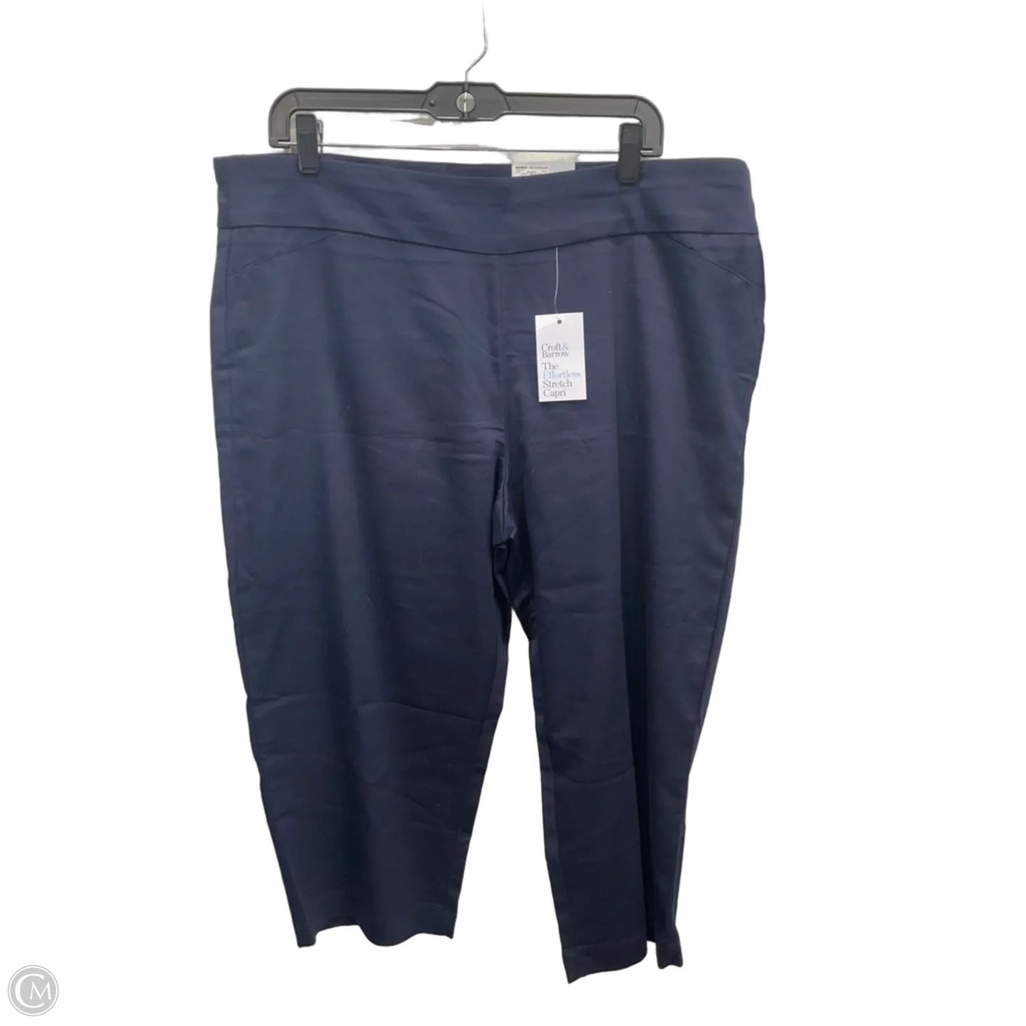 Capris By Croft And Barrow In Navy, Size: 18