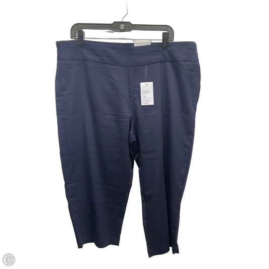 Capris By Croft And Barrow In Navy, Size: 18