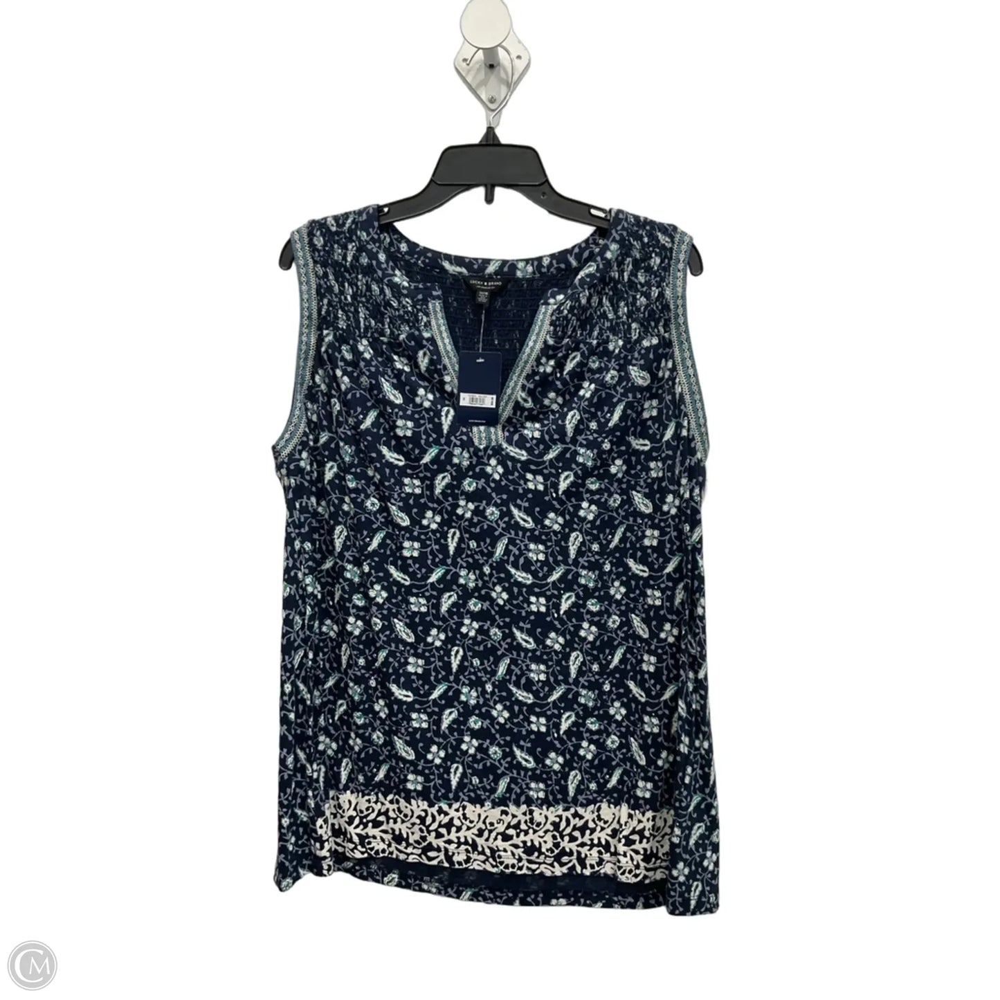 Top Sleeveless By Lucky Brand In Blue, Size: 1x