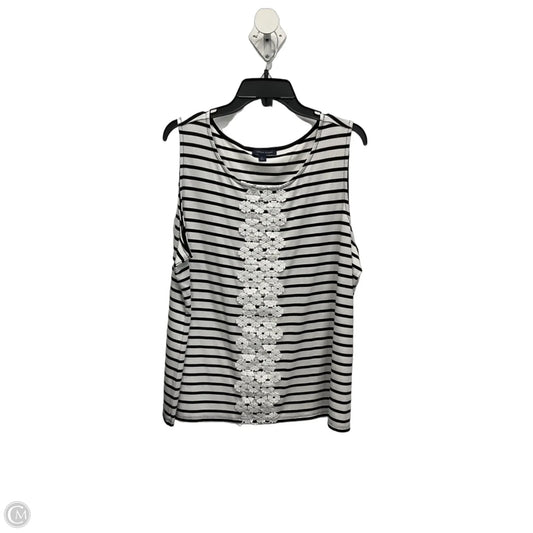 Top Sleeveless By Tommy Hilfiger In Striped Pattern, Size: 1x
