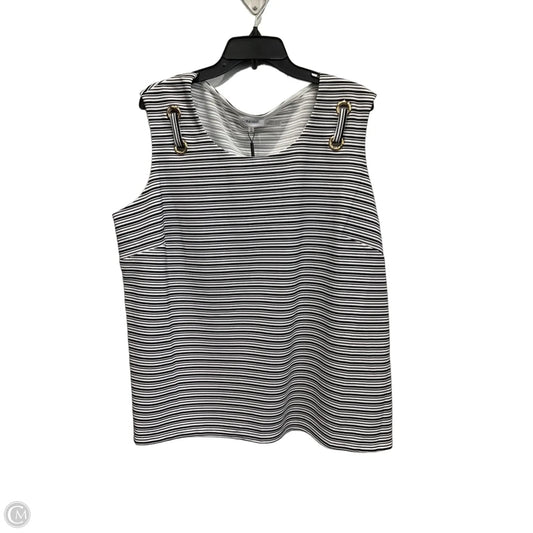 Top Sleeveless By Calvin Klein In Striped Pattern, Size: 1x