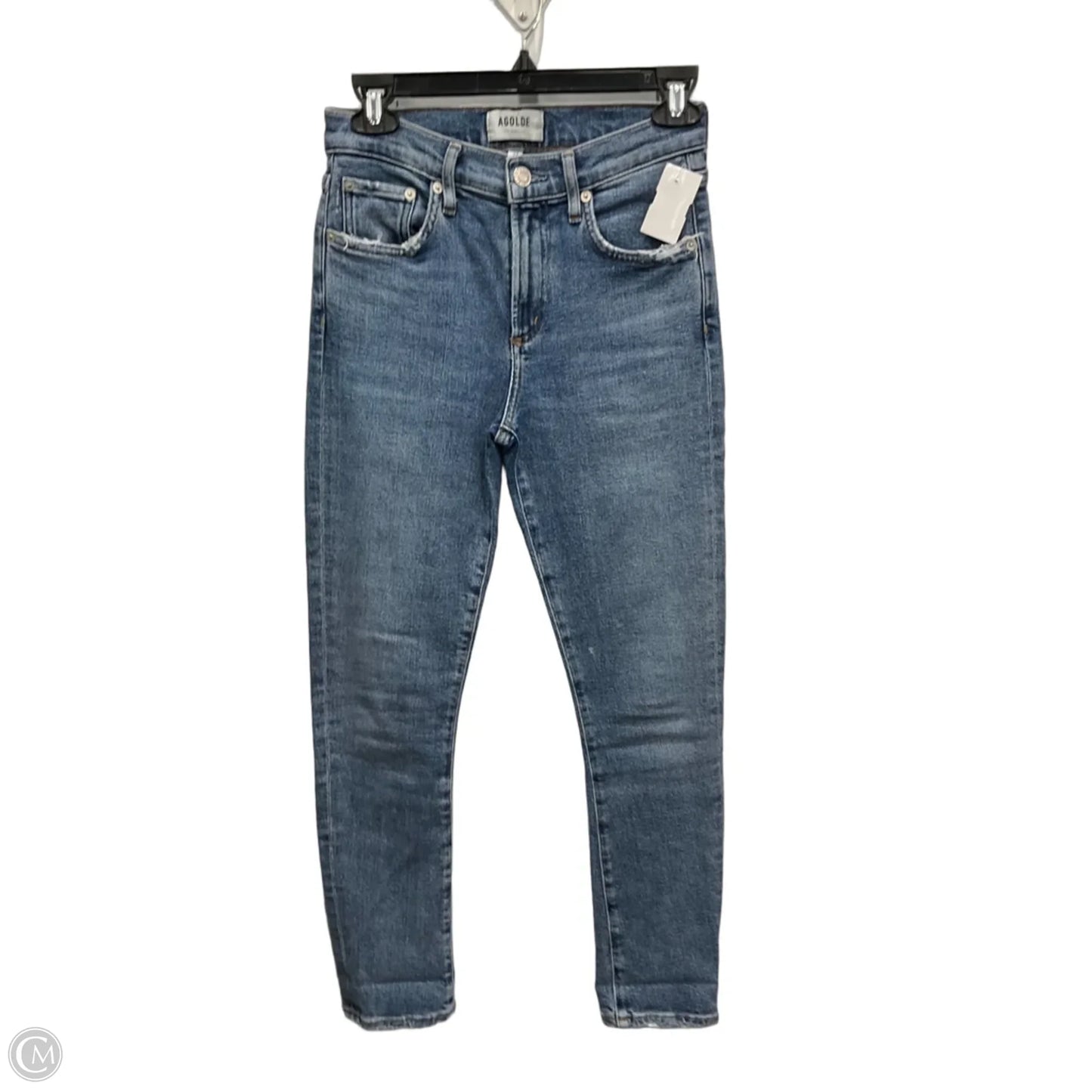 Jeans Skinny By Agolde In Blue Denim, Size: 2