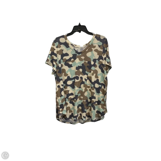 Top Short Sleeve By Clothes Mentor In Camouflage Print, Size: Xl