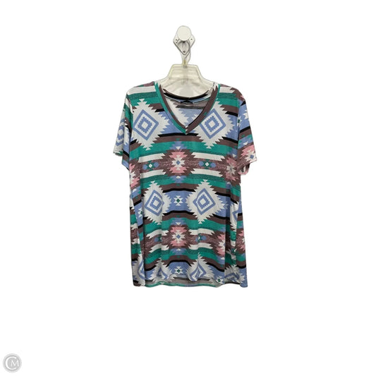 Top Short Sleeve By Heimish Usa In Multi-colored, Size: 1x