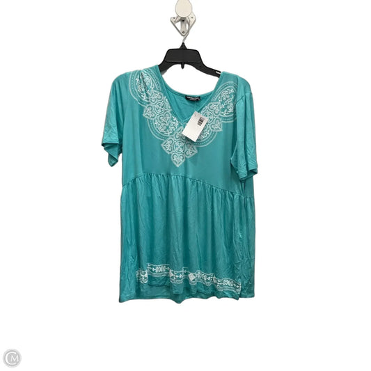 Top Short Sleeve By Heimish Usa In Blue, Size: L
