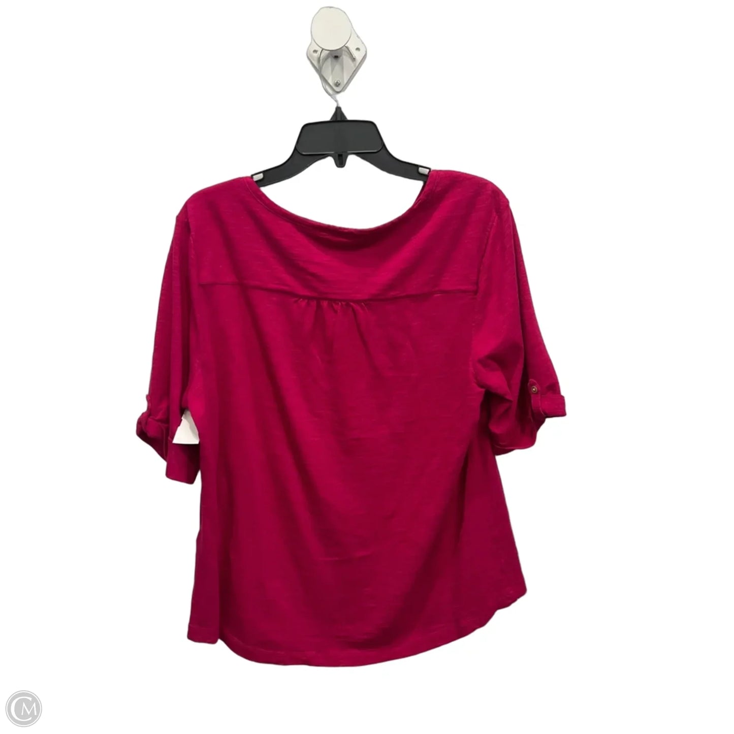 Top Short Sleeve Basic By Chicos In Pink, Size: L