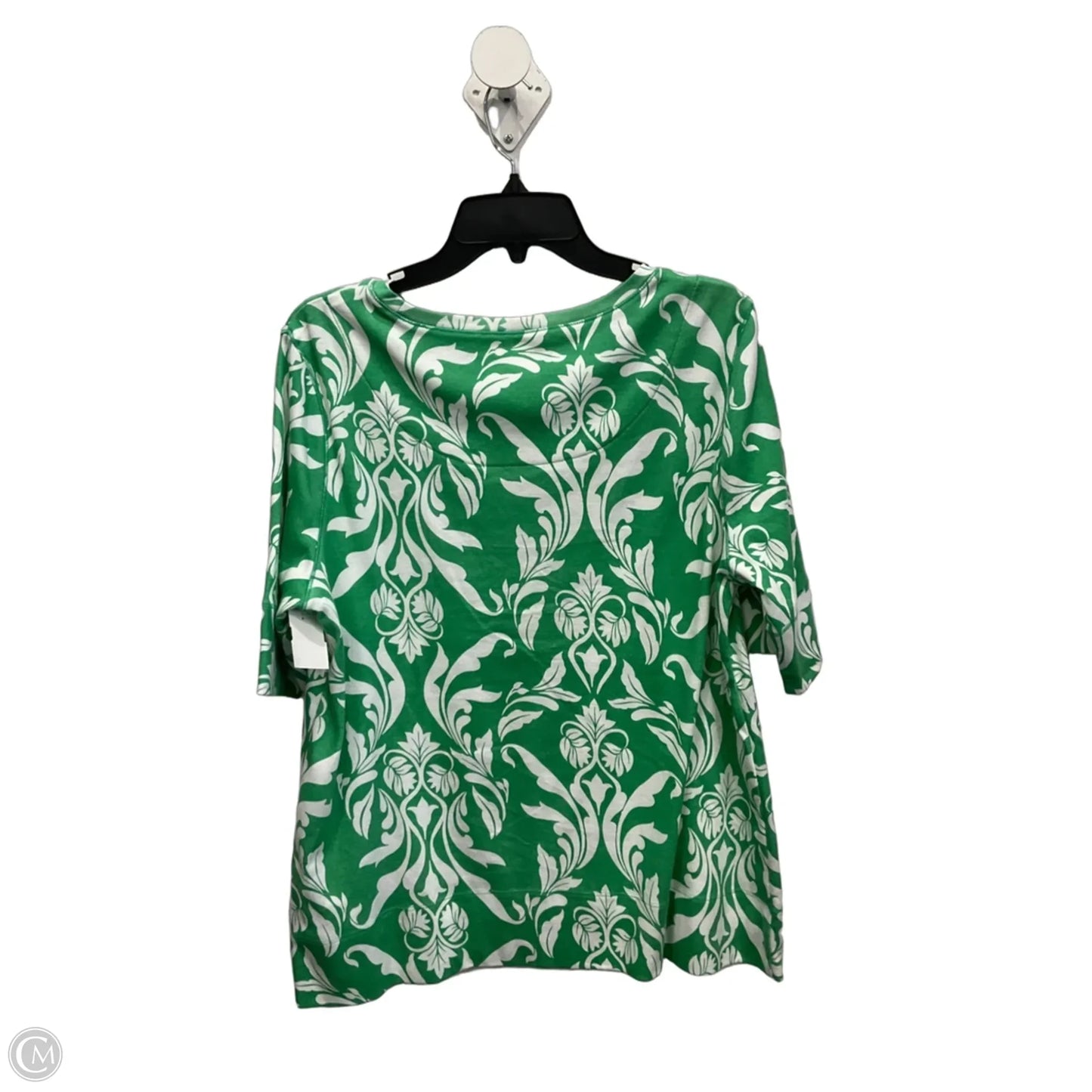 Top Short Sleeve By Chicos In Green, Size: L