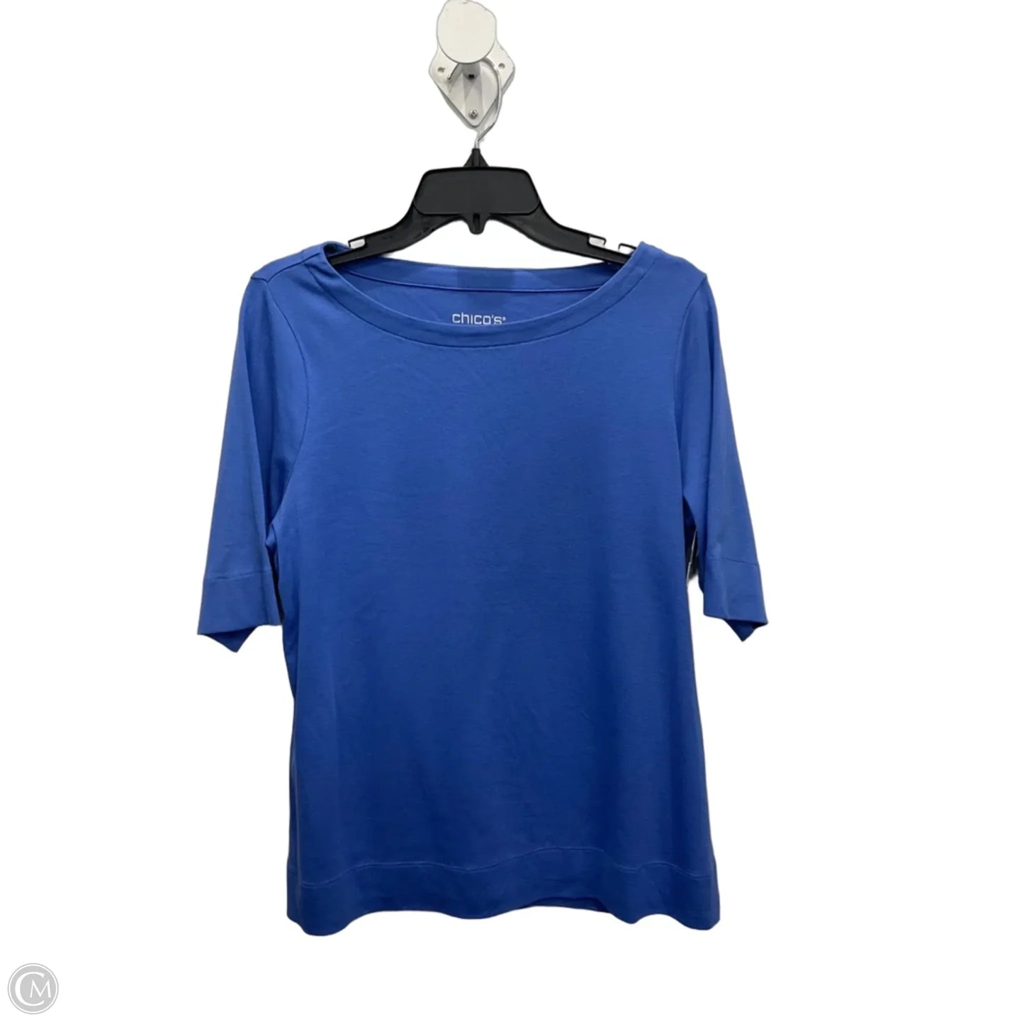 Top Short Sleeve Basic By Chicos In Blue, Size: L