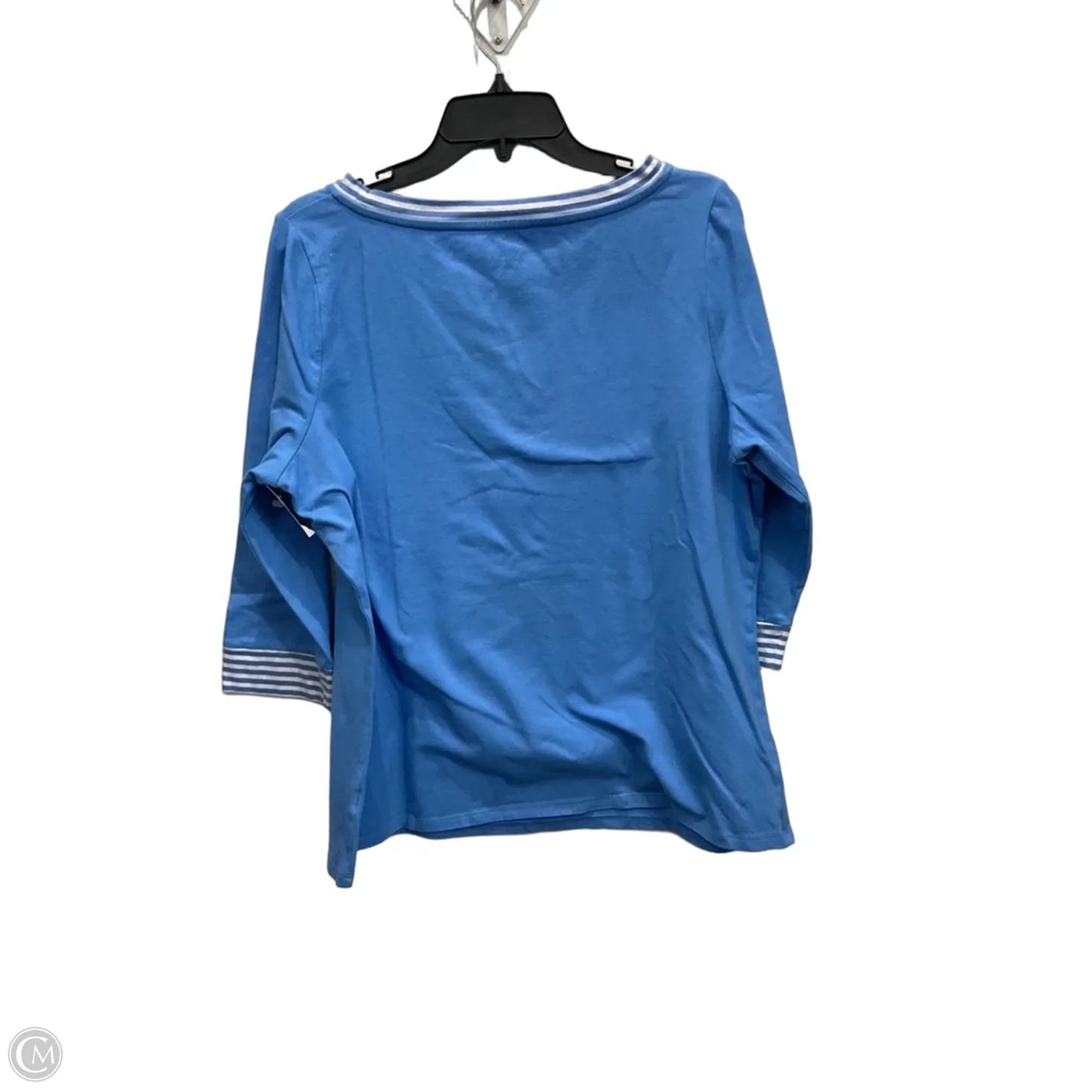 Top Short Sleeve Basic By Talbots In Blue, Size: 1x
