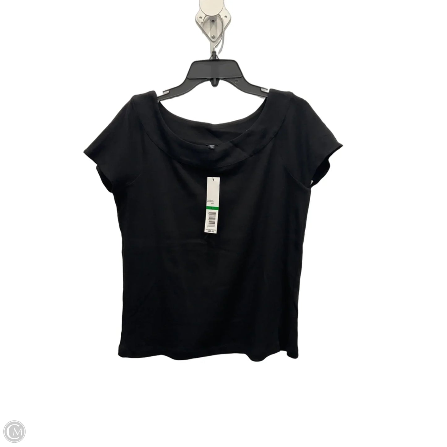 Top Short Sleeve Basic By Rafaella In Black, Size: L