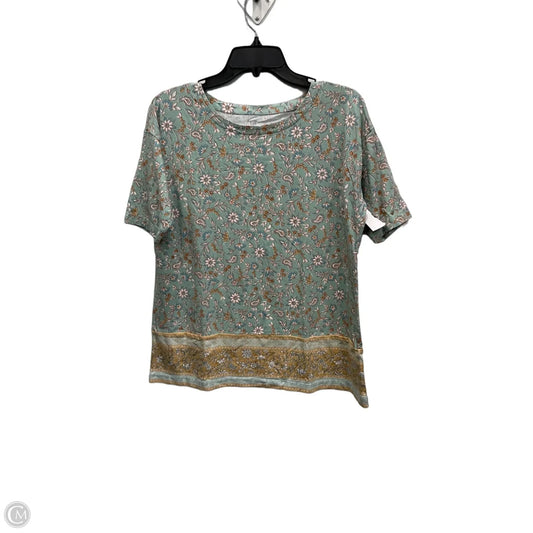 Top Short Sleeve By J. Jill In Floral Print, Size: M