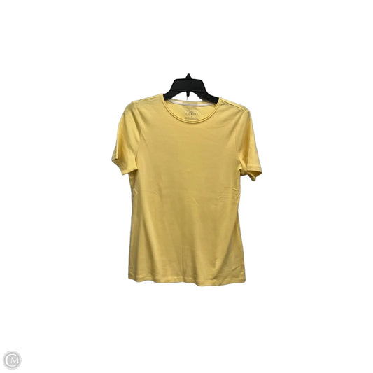 Top Short Sleeve Basic By Talbots In Yellow, Size: M