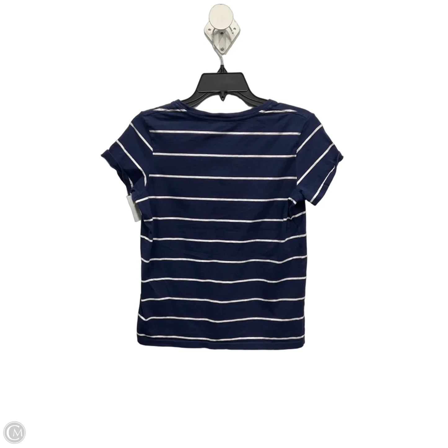 Top Short Sleeve By Polo Ralph Lauren In Striped Pattern, Size: M