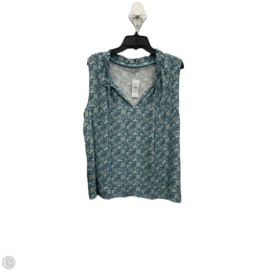 Top Sleeveless By Loft In Blue, Size: Xl