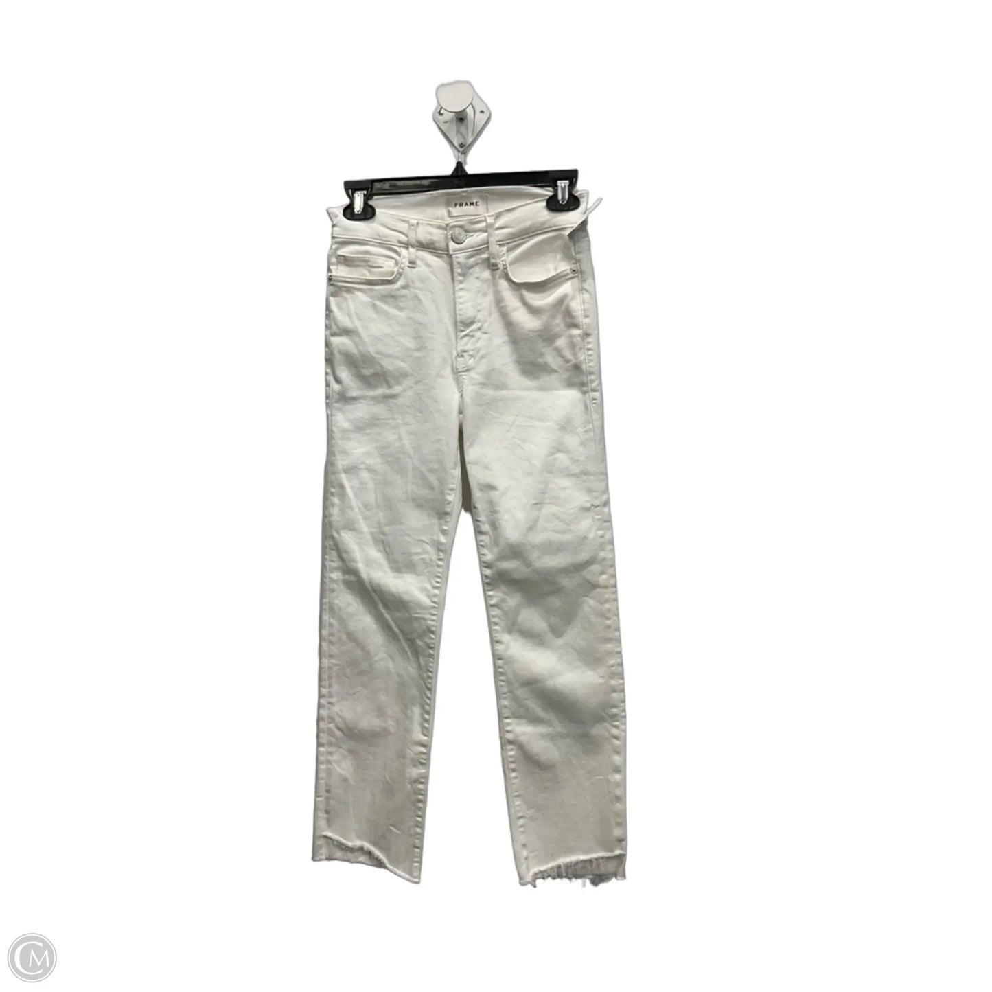 Jeans Skinny By Frame In White Denim, Size: 2