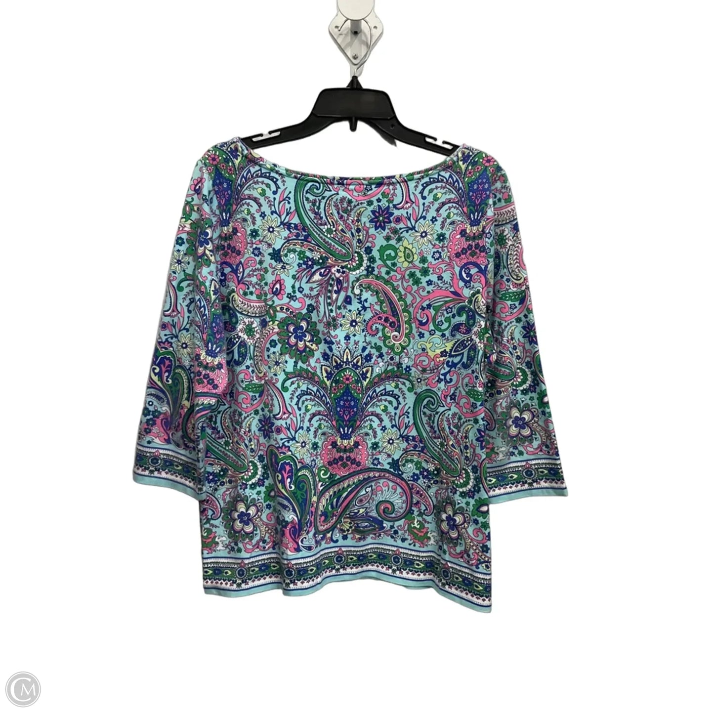 Top 3/4 Sleeve By Talbots In Paisley Print, Size: 1x