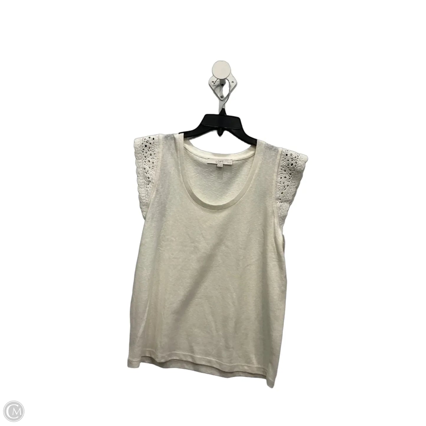 Top Sleeveless Basic By Loft In Cream, Size: Mp