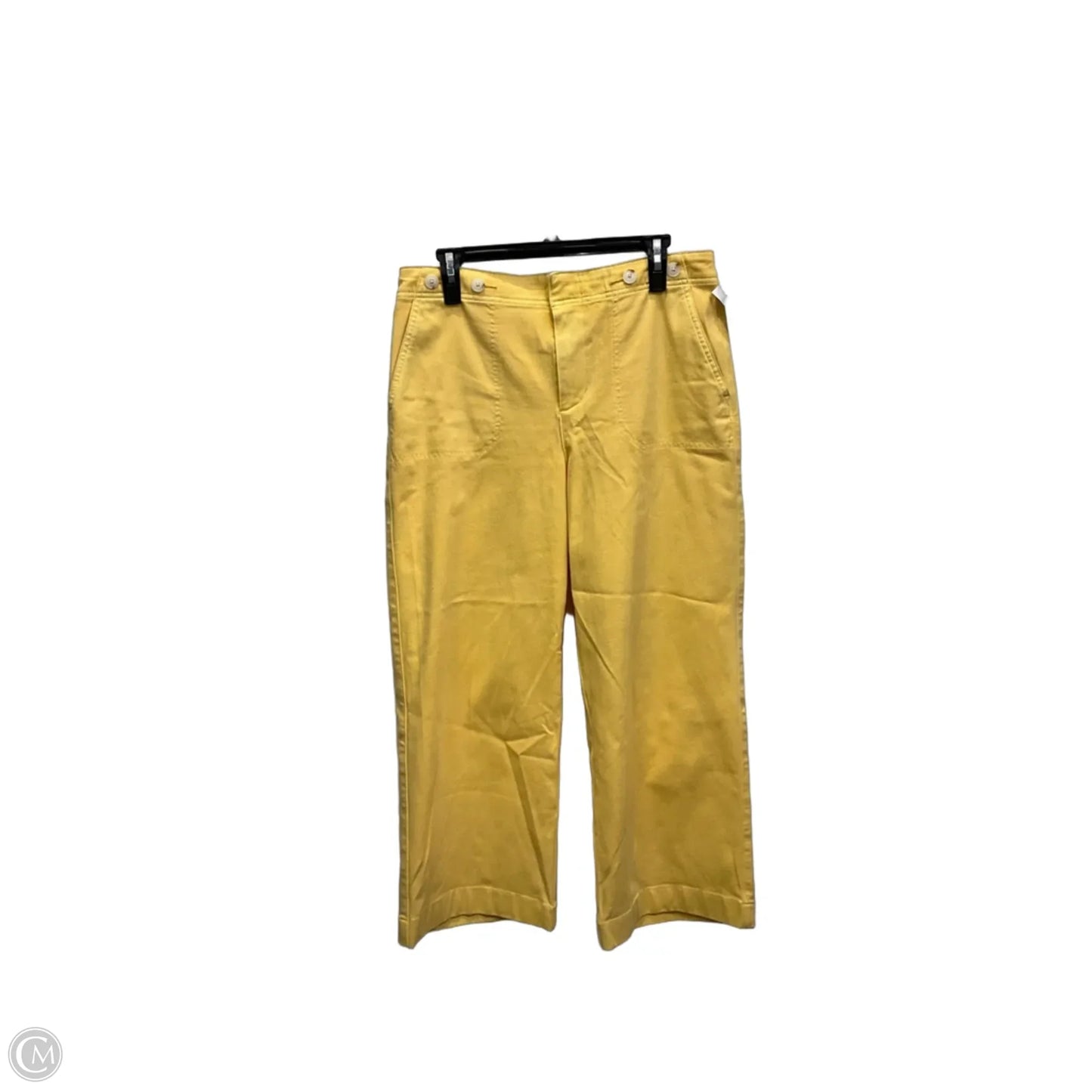 Jeans Wide Leg By Talbots In Yellow Denim, Size: 10