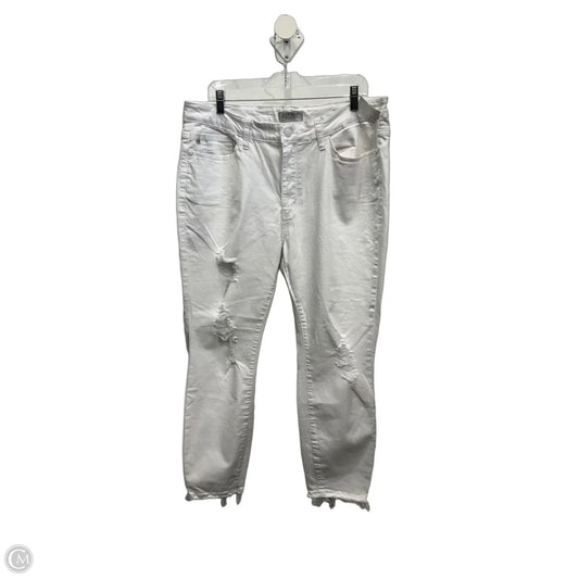 Jeans Skinny By Judy Blue In White Denim, Size: 18