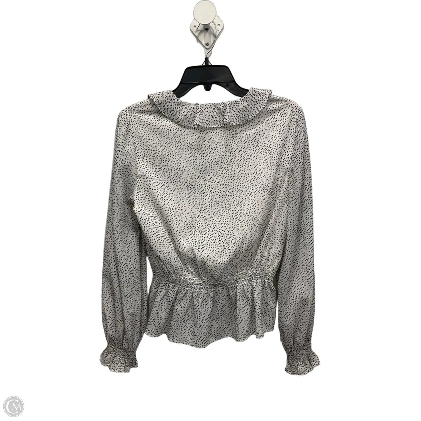 Top Long Sleeve By Ted Baker In Polkadot Pattern, Size: Xs
