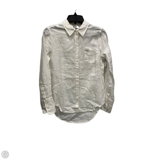 Blouse Long Sleeve By Cmc In White, Size: S