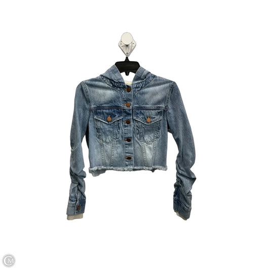Jacket Designer By Alice + Olivia In Blue Denim, Size: Sp
