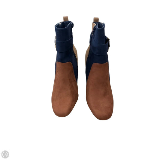 Boots Ankle Heels By Justfab In Brown, Size: 11