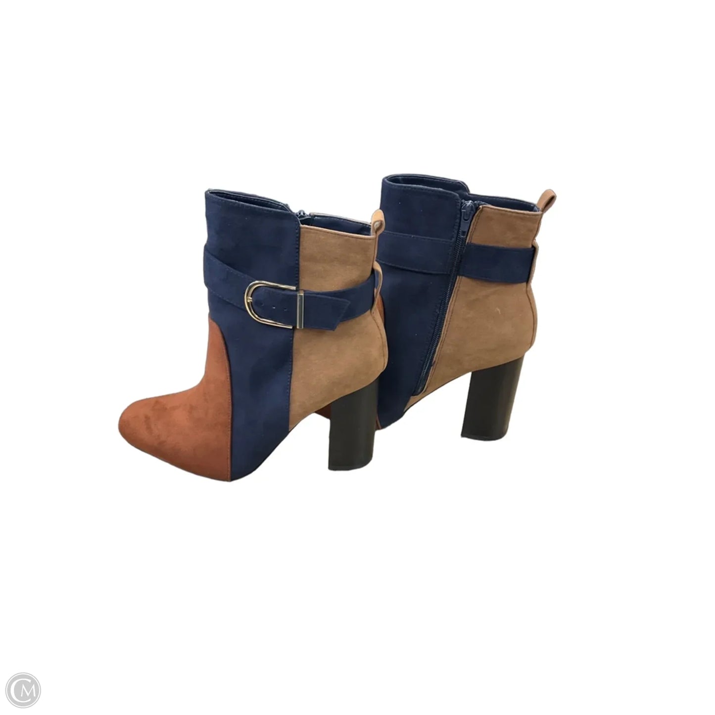 Boots Ankle Heels By Justfab In Brown, Size: 11
