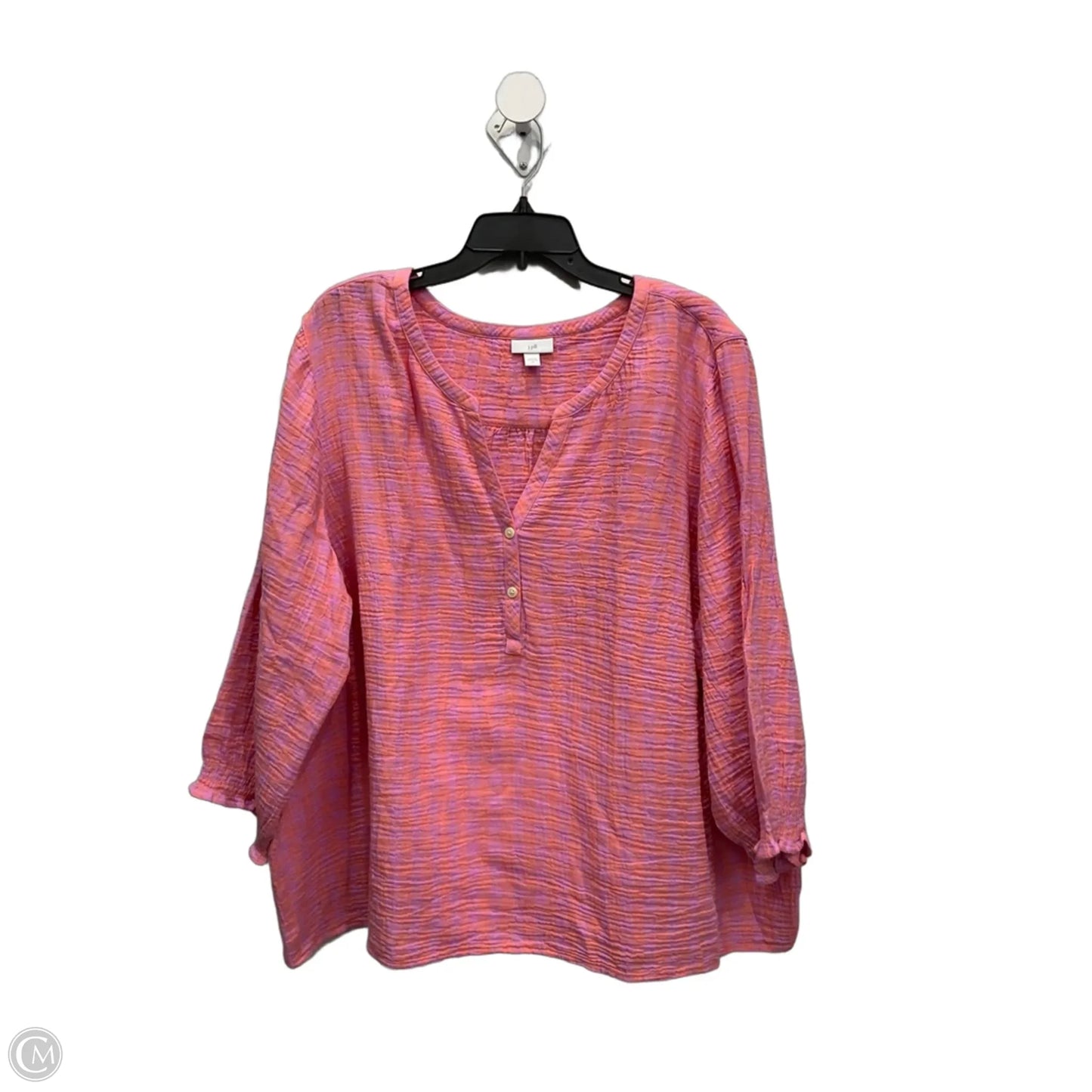 Top Long Sleeve By J. Jill In Pink, Size: 3x