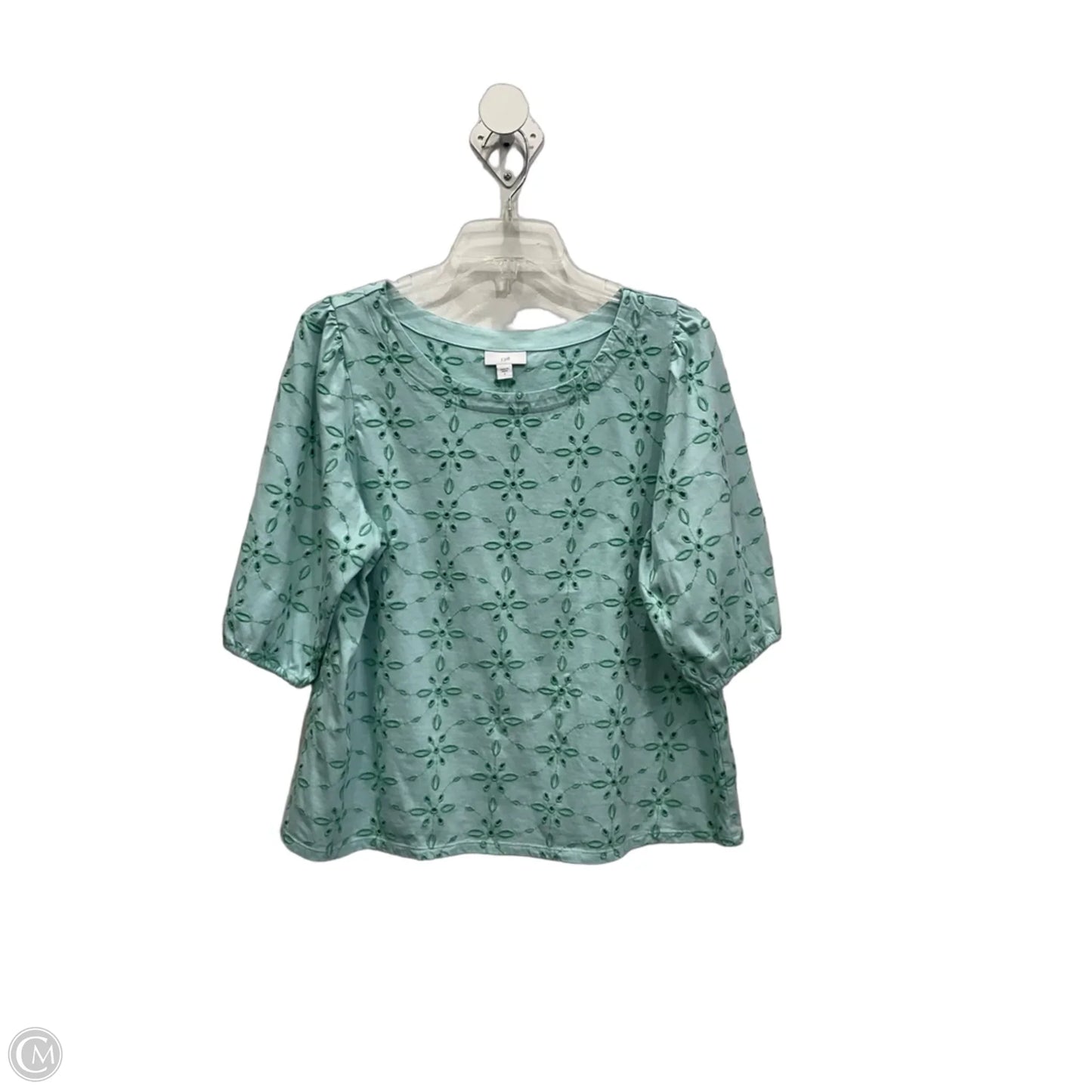 Top Short Sleeve By J. Jill In Blue & Green, Size: S