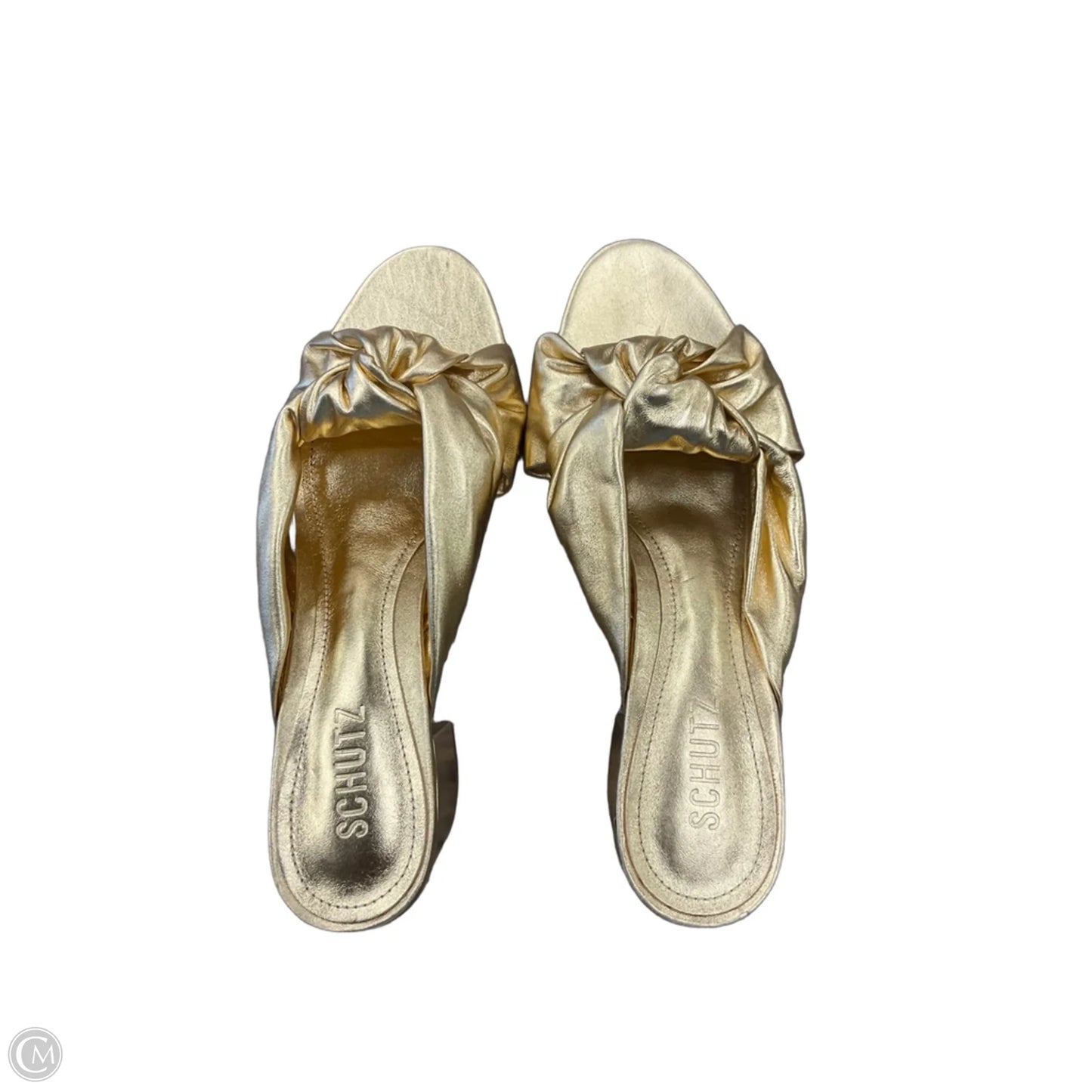 Shoes Heels Block By Schutz In Gold, Size: 9.5