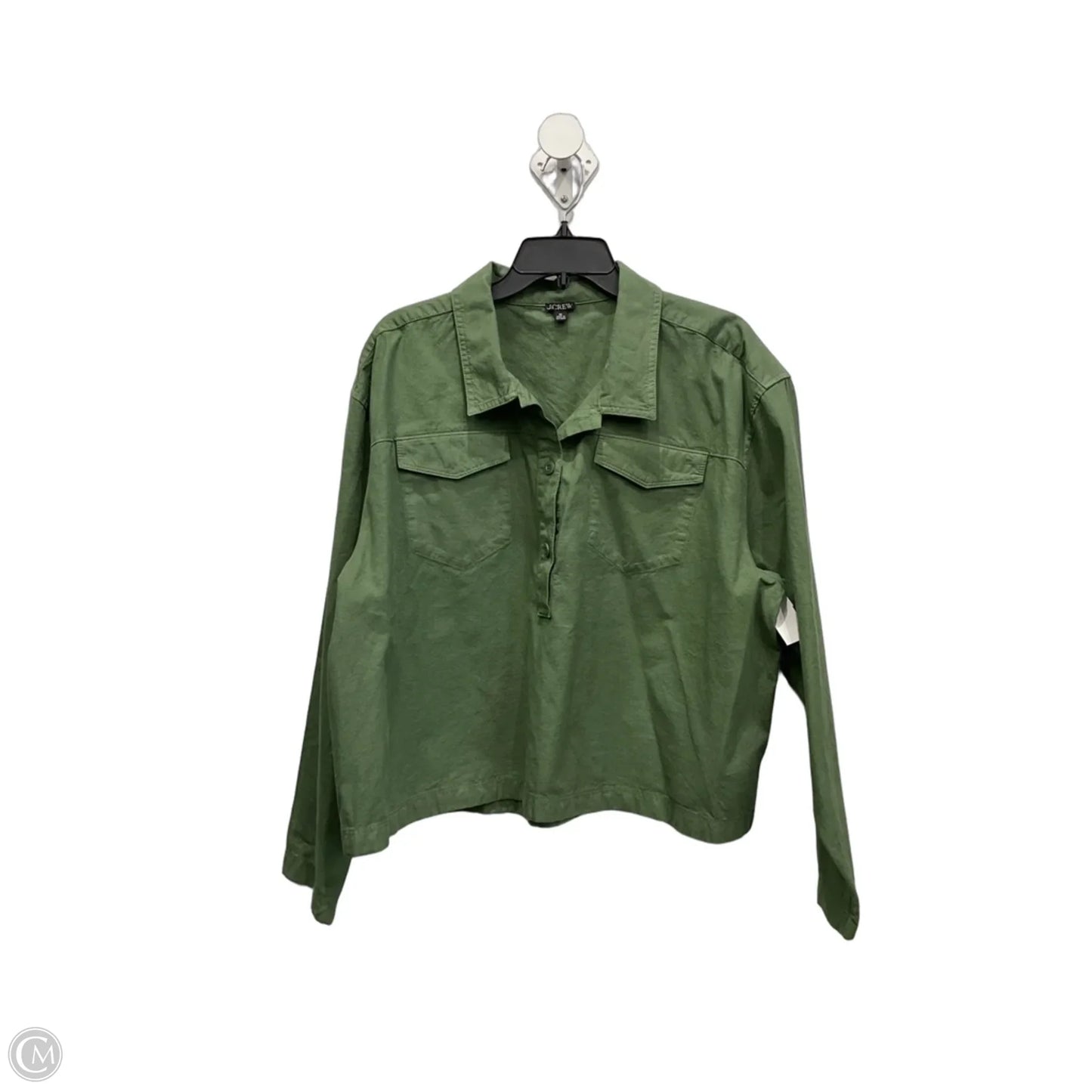 Top Long Sleeve By J. Crew In Green, Size: Xl