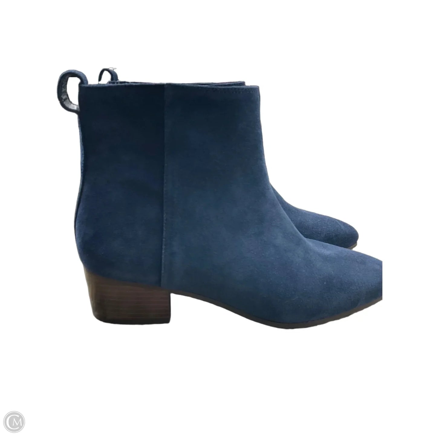 Boots Ankle Heels By Talbots In Navy, Size: 9.5