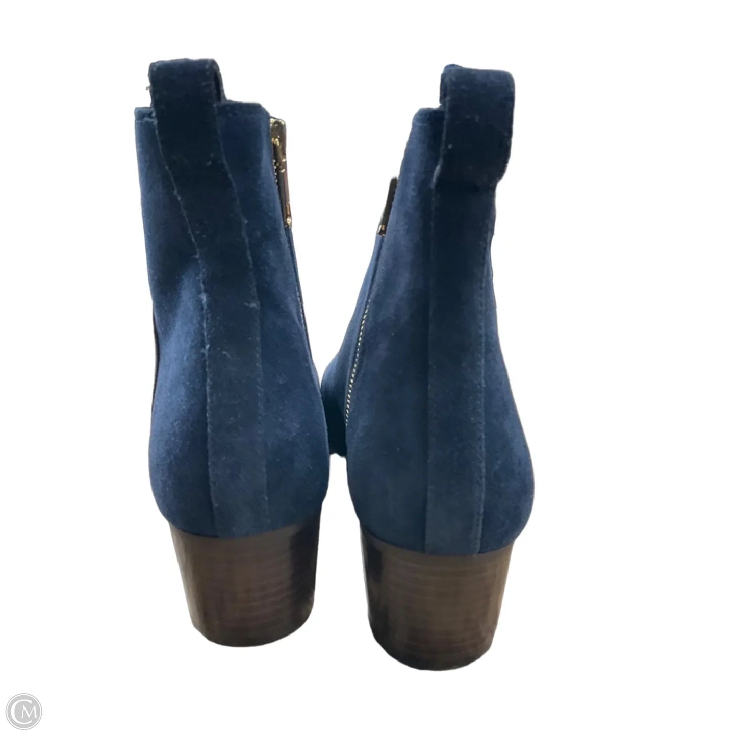 Boots Ankle Heels By Talbots In Navy, Size: 9.5