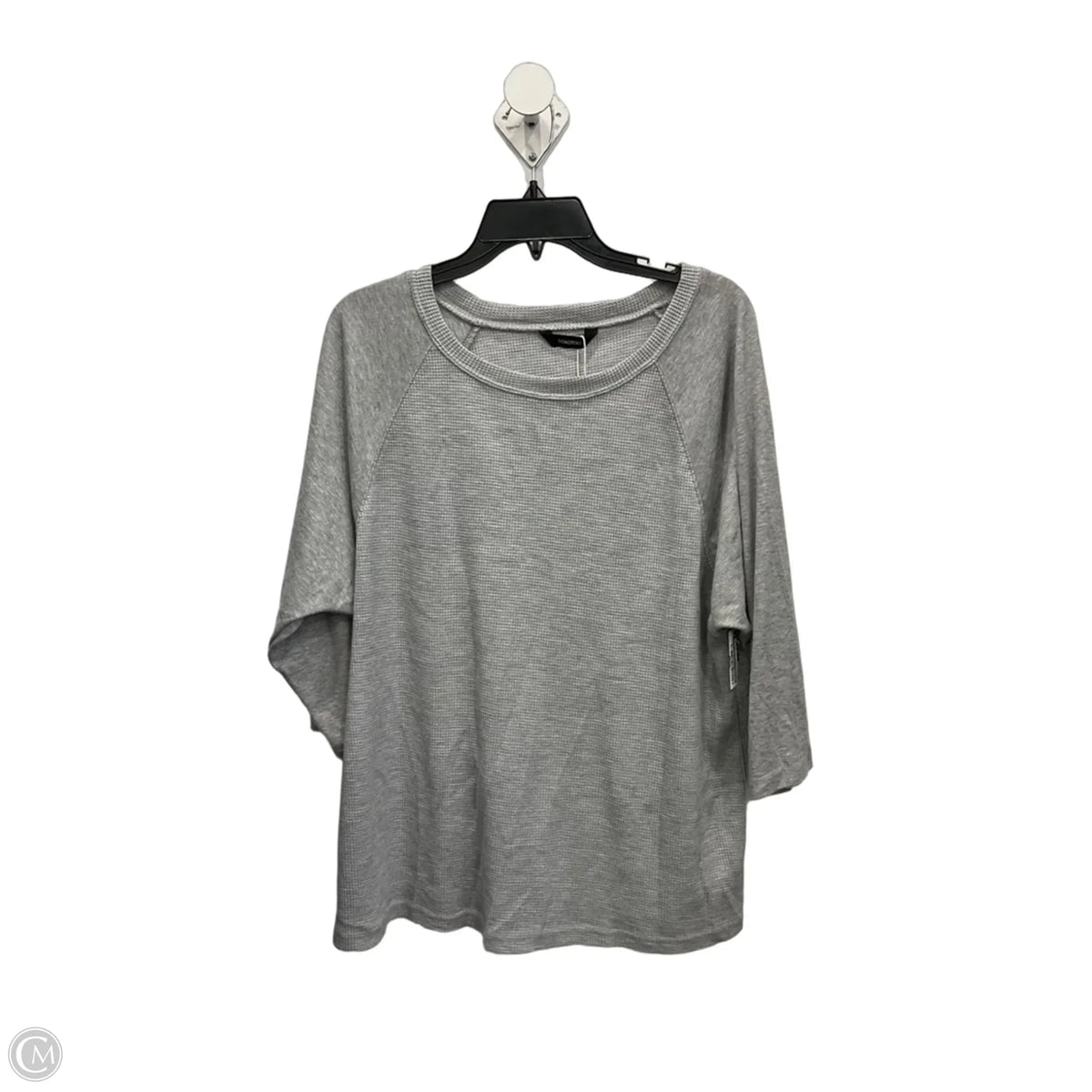 Top 3/4 Sleeve Basic By Dokotoo In Grey, Size: Xl