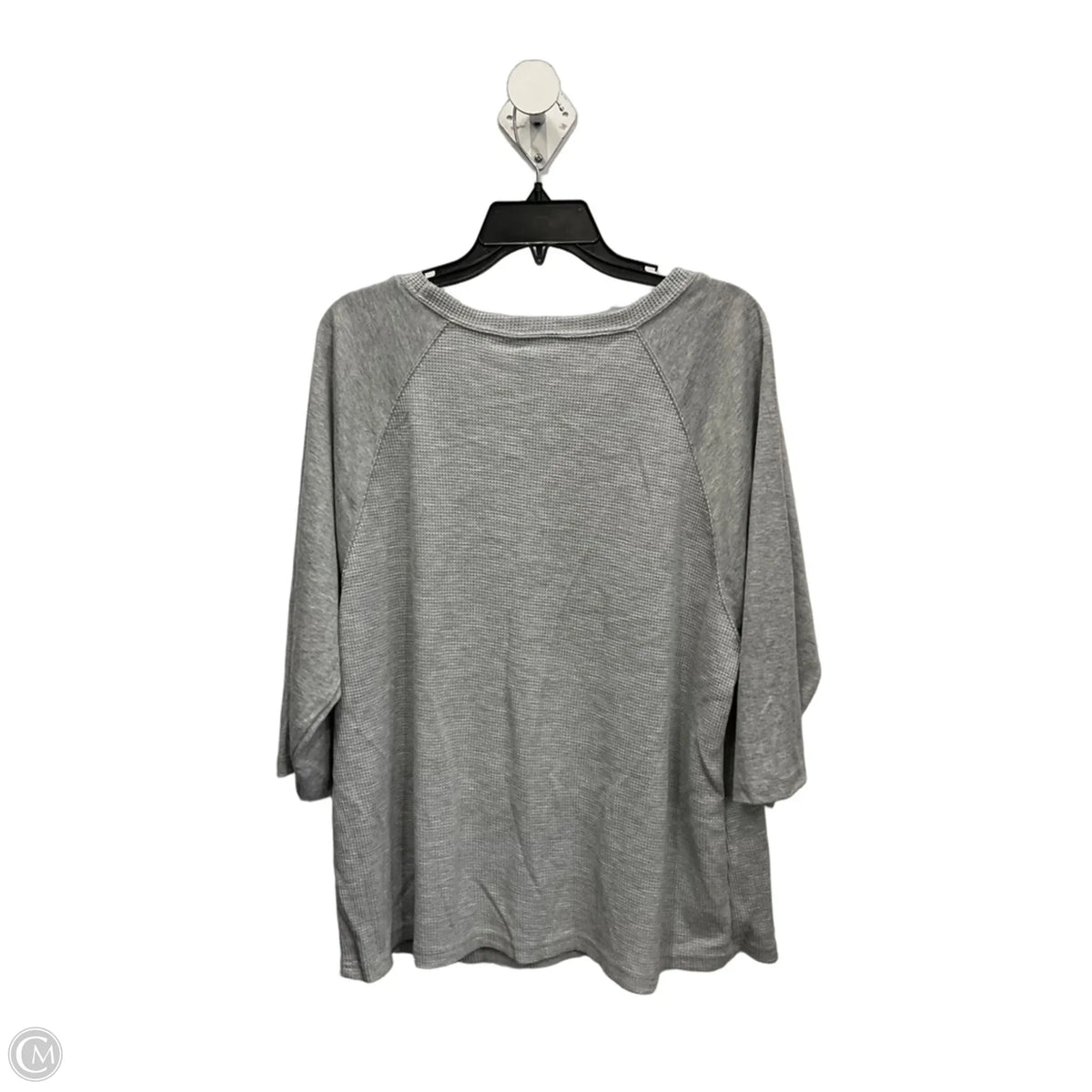Top 3/4 Sleeve Basic By Dokotoo In Grey, Size: Xl