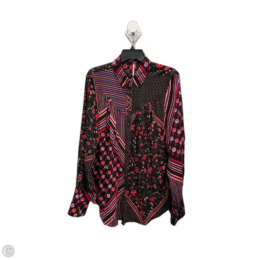 Blouse Long Sleeve By Free People In Multi-colored, Size: M