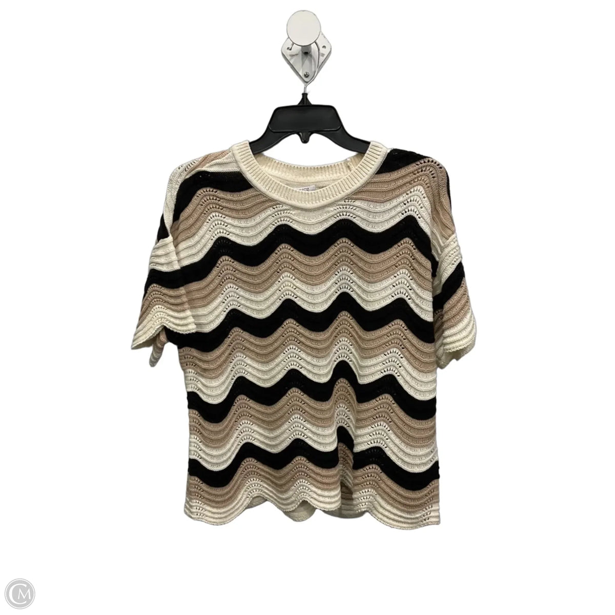 Top Short Sleeve By Edited In Cream, Size: M