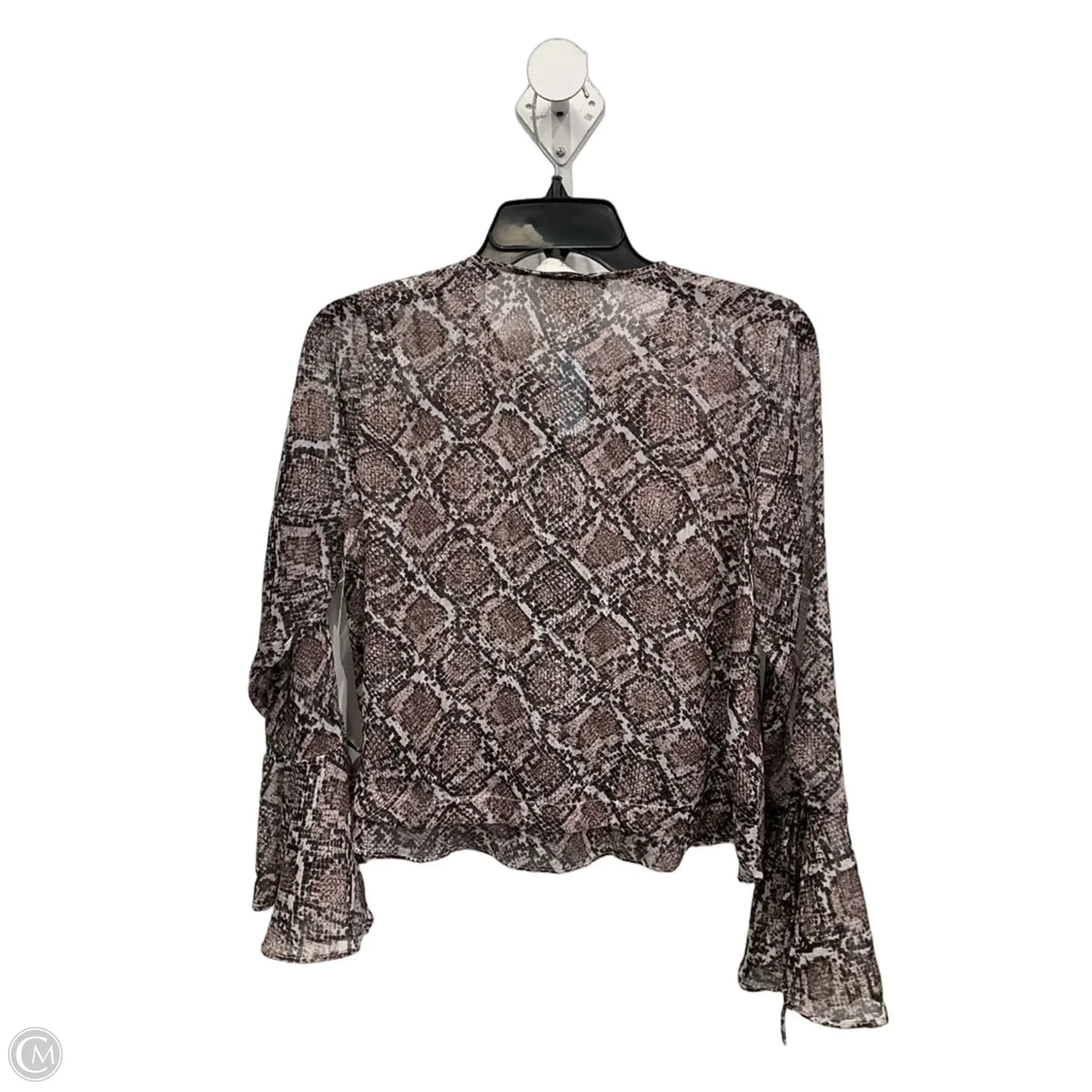 Top Long Sleeve By Loft In Snakeskin Print, Size: Sp