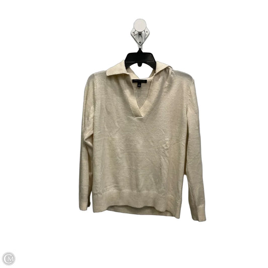 Top Long Sleeve By Banana Republic In Cream, Size: S