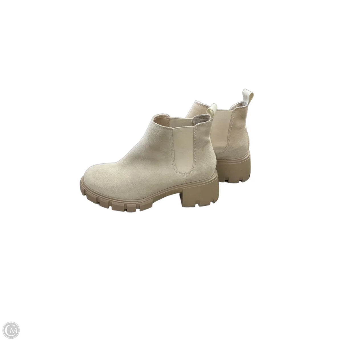 Boots Ankle Heels By Steve Madden In Beige, Size: 8.5